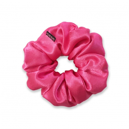 Prémium minőségű, unikornis pink színű szatén selyem scrunchie / hajgumi. Átmérője kb. 12 cm