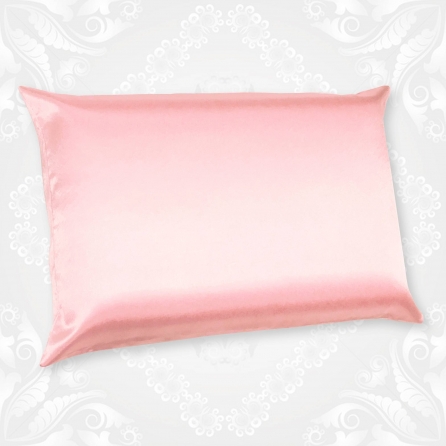 Szatén párnahuzat rózsaszín színű minőségi selyemszatén anyagból. Óvja a hajat a töredezéstől, az arcbőrt a ránctól