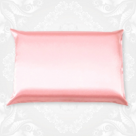 Luxus világos rózsaszín selyemszatén párnahuzat. Érzékeny és pattanásos arcbőrhöz. Csökkenti a ráncokat, hidratálja a hajat