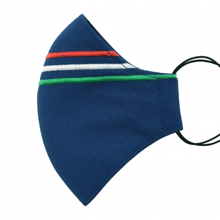 Magyar nemzeti hímzéses maszk, 3 rétegű, PP szűrős, farmerkék színű